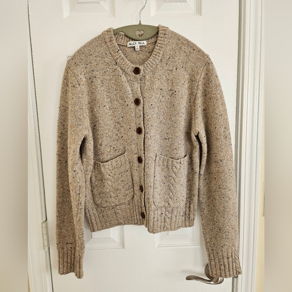 ALEX MILL Donegal merino wool-blend cardigan - Picture 3 of 5